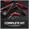 Red & Black Tool Set General Household Hand Tool Kit with Plastic Toolbox Storage Case